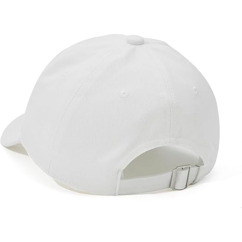 Unisex White Rainbow Heart 100% Cotton Adjustable Size Classic Baseball Caps - Picture 2 of 3